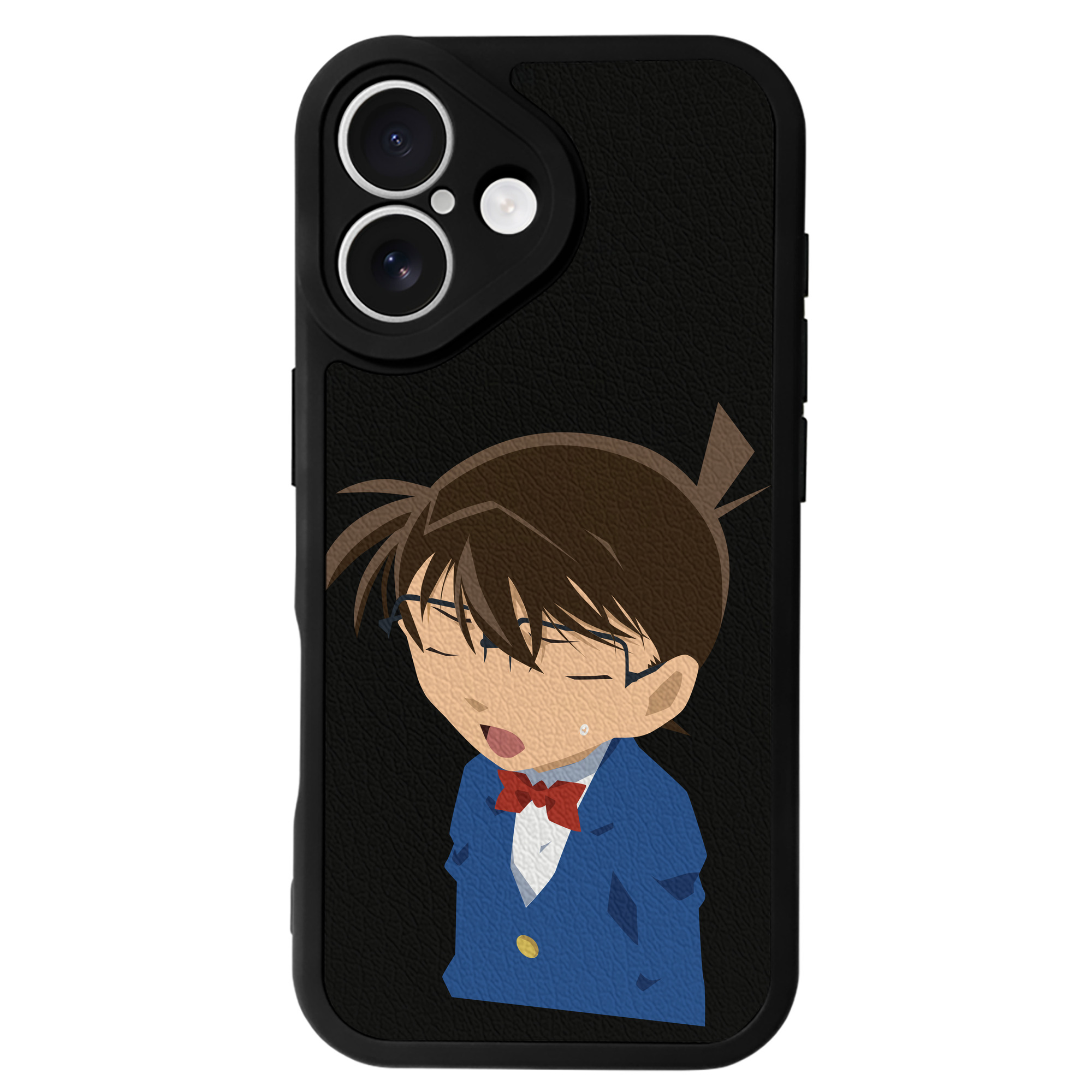 （画像用） 名探偵コナン 江戸川 コナン Detective Conan Conan Edogawa 【iPhone 16シリーズ対応】シリコンスマホケース（レザー調） 材質：シリコン